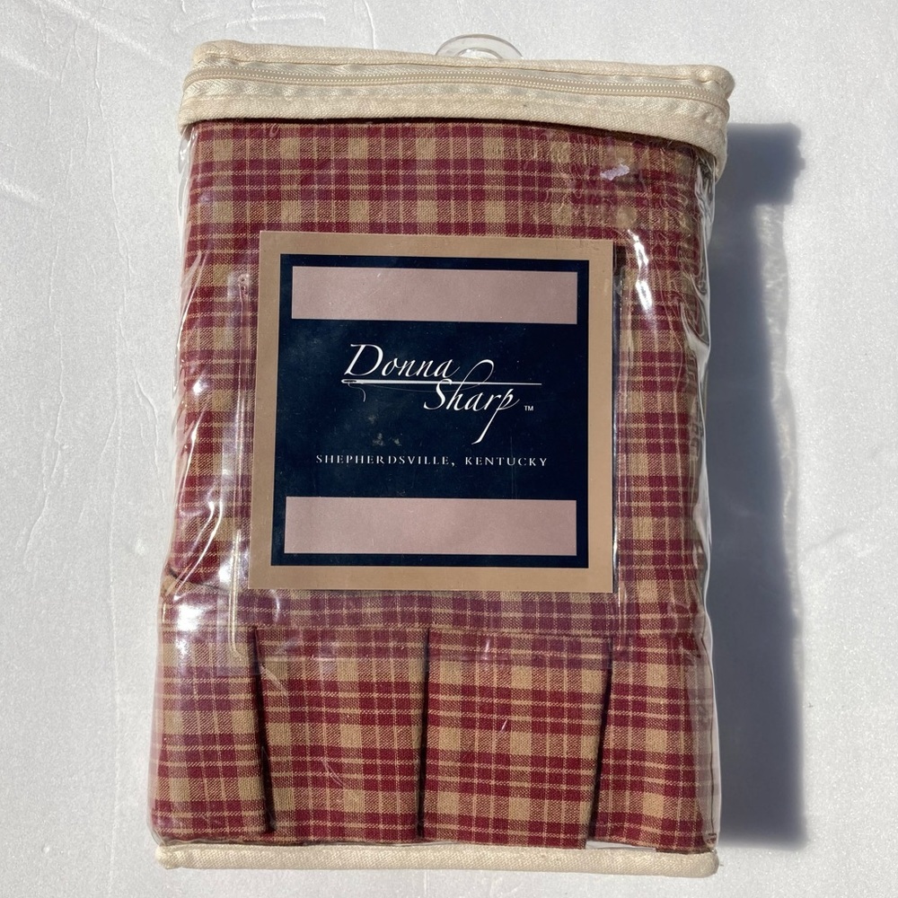 Donna Sharp Euro Sham Campfire Plaid 25” x 25” Square Cotton Rust Red Tan New